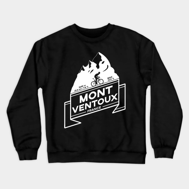 Mont Ventoux, Road Cycling Climb Crewneck Sweatshirt by Dreamy Panda Designs